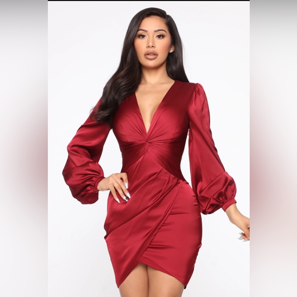 Great Escape Mini Dress - Burgundy - Picture 1 of 2